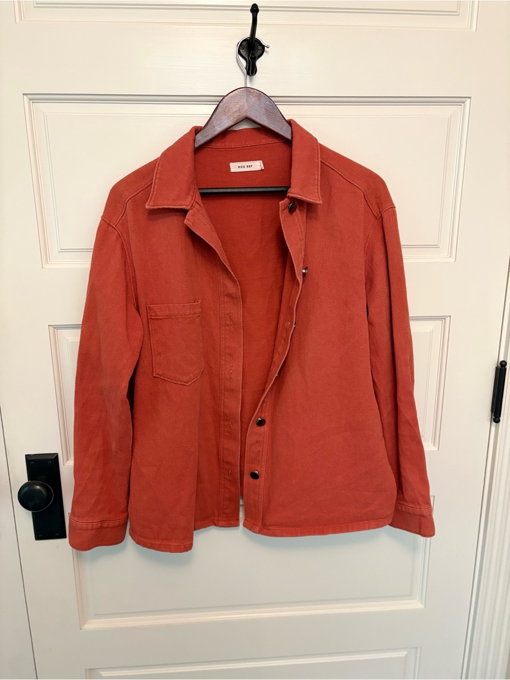 Women’s Orange/Red Denim Overshirt Jacket